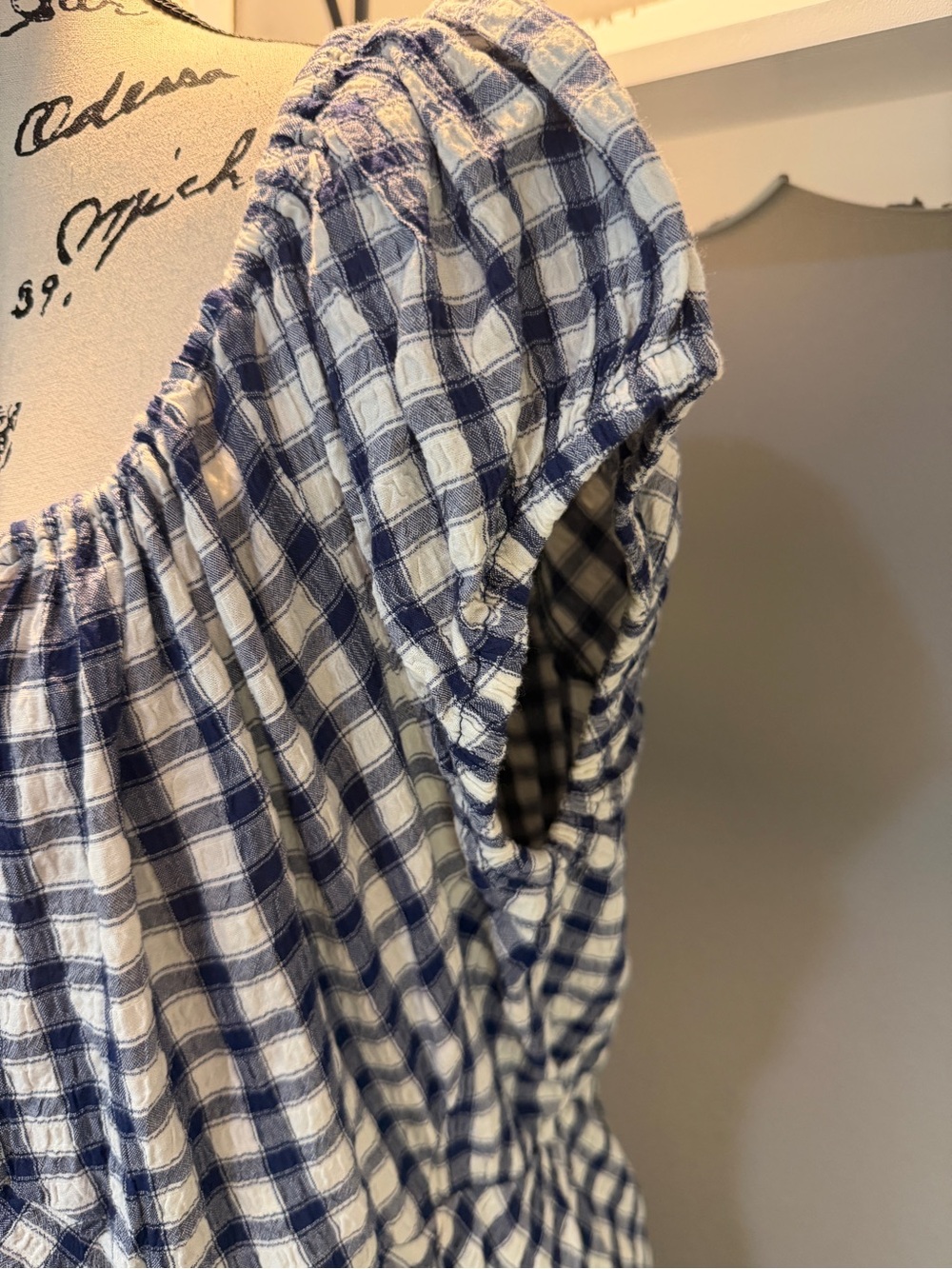 UNIVERSAL THREAD NAVY & WHITE GINGHAM MAXI DRESS SZ XXL - Picture 3 of 8